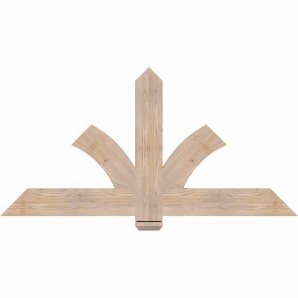 Ekena Millwork Redmond Smooth Timber Gable Bracket, Douglas Fir, 60"W x 30"H x 1 1/2"D x 5 1/2"F, 12/12 Pitch GBW060X30X0206RED00SDF - main